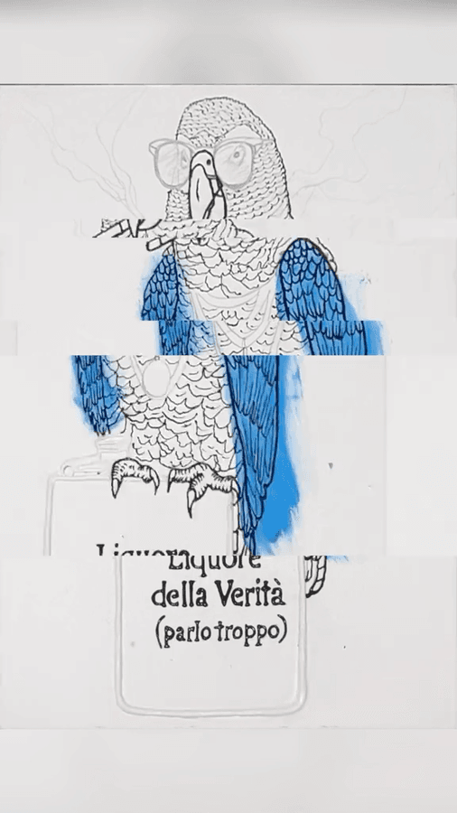 Fotogramma dal video “Il pappagallo e la lingua della verità” di Daniela Grasu