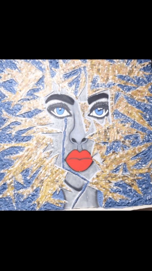 Fotogramma dal video “Volto frammentato tra blu e oro” di Daniela Grasu